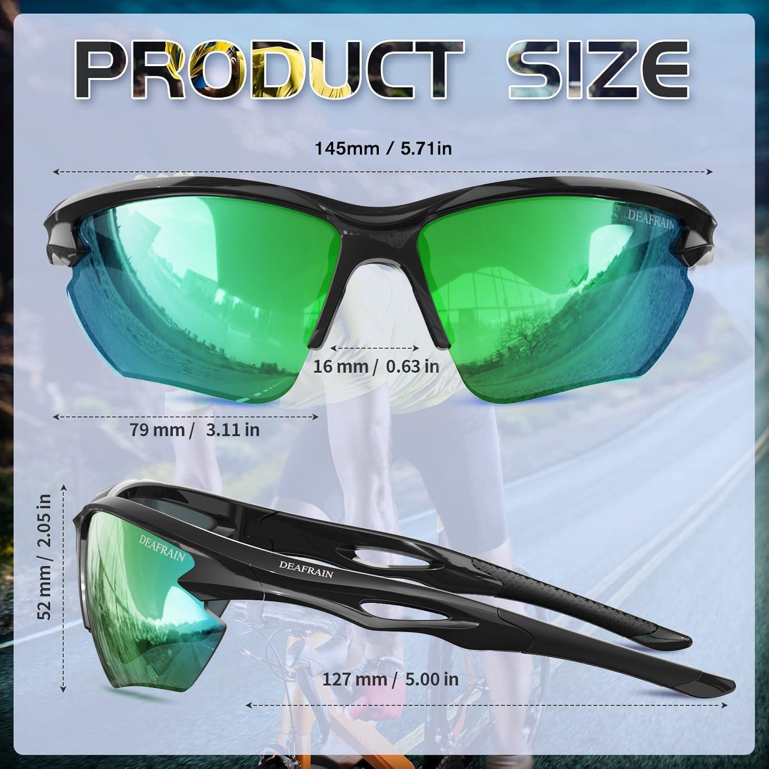 Gafas de sol deportivas DEAFRAIN Dfsg21b polarizadas UV400