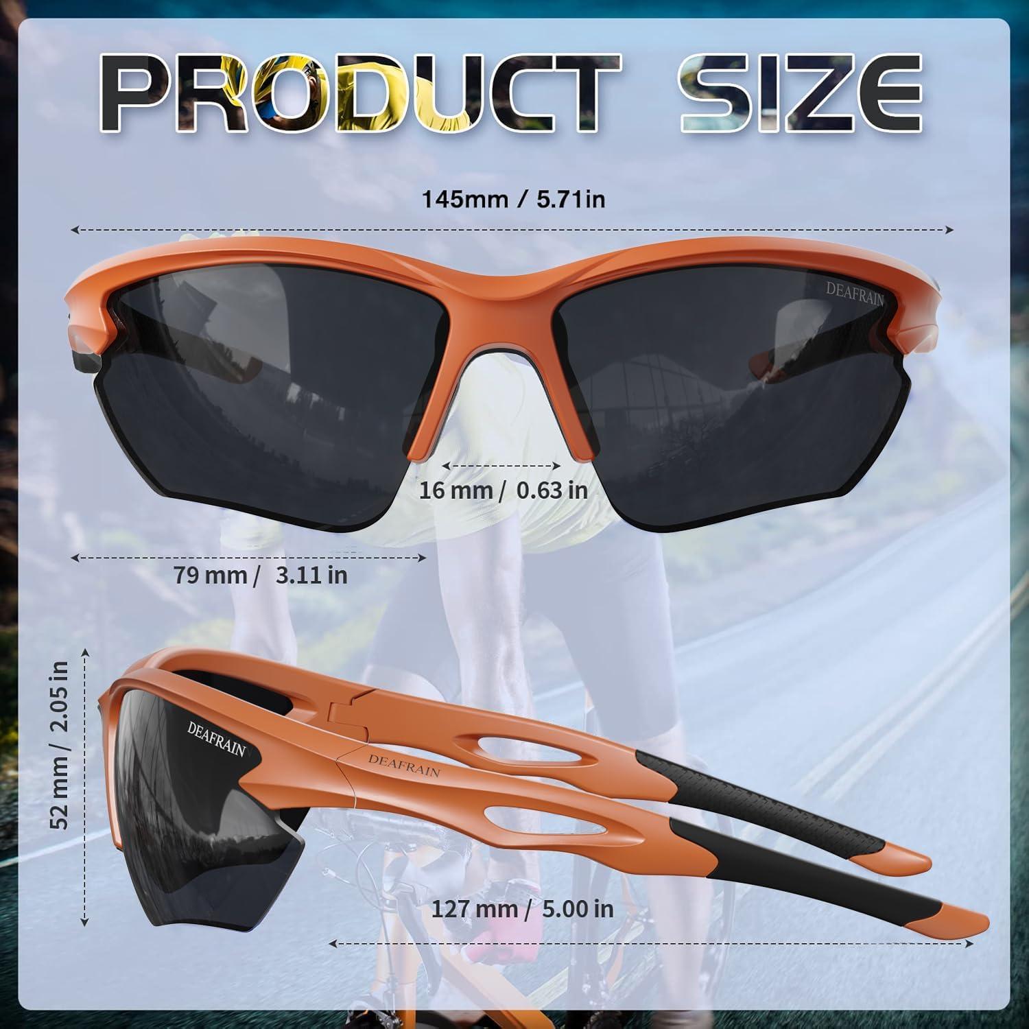 Gafas de sol deportivas DEAFRAIN Dfsg21b polarizadas UV400