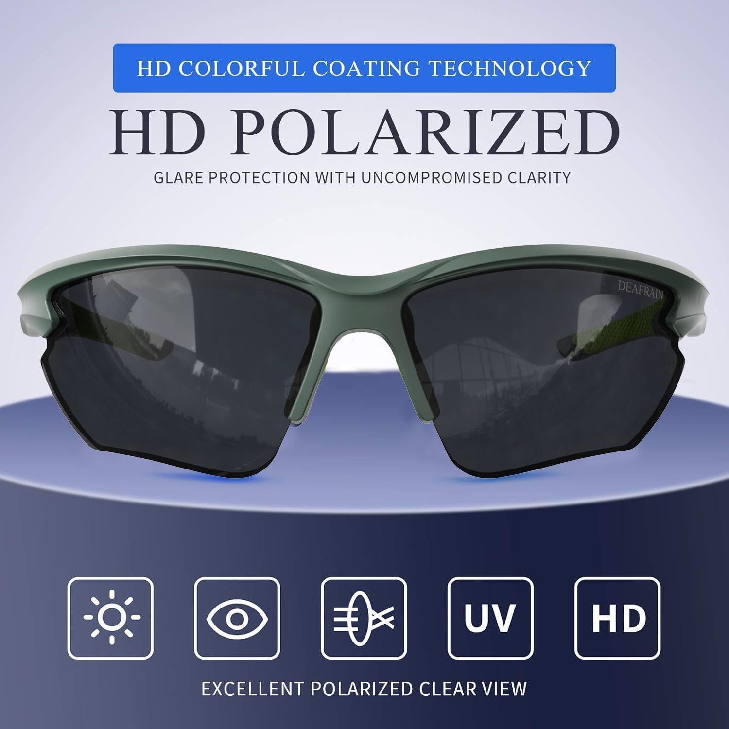 Gafas de sol deportivas DEAFRAIN Dfsg21b UV400 TR90