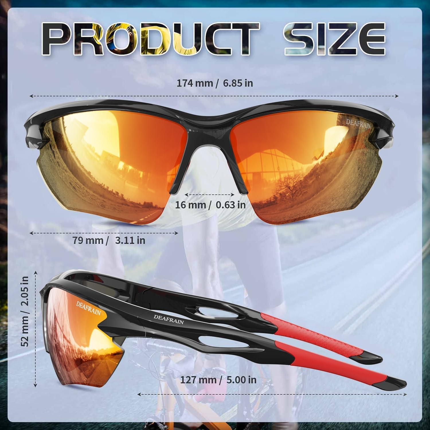 Gafas de sol deportivas DEAFRAIN Dfsg21b polarizadas UV400