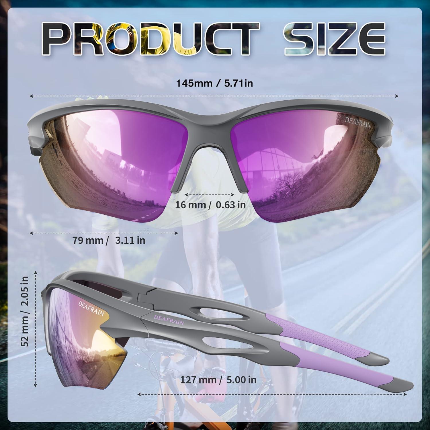 Gafas de sol deportivas DEAFRAIN Dfsg21b polarizadas UV400