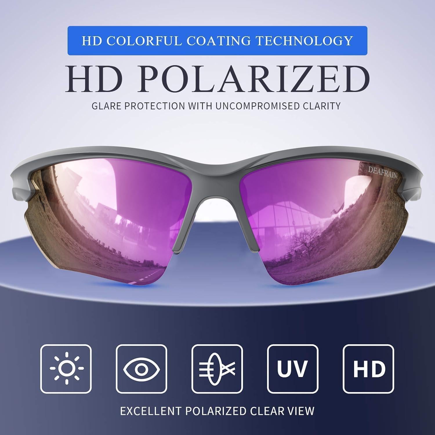 Gafas de sol deportivas DEAFRAIN Dfsg21b polarizadas UV400