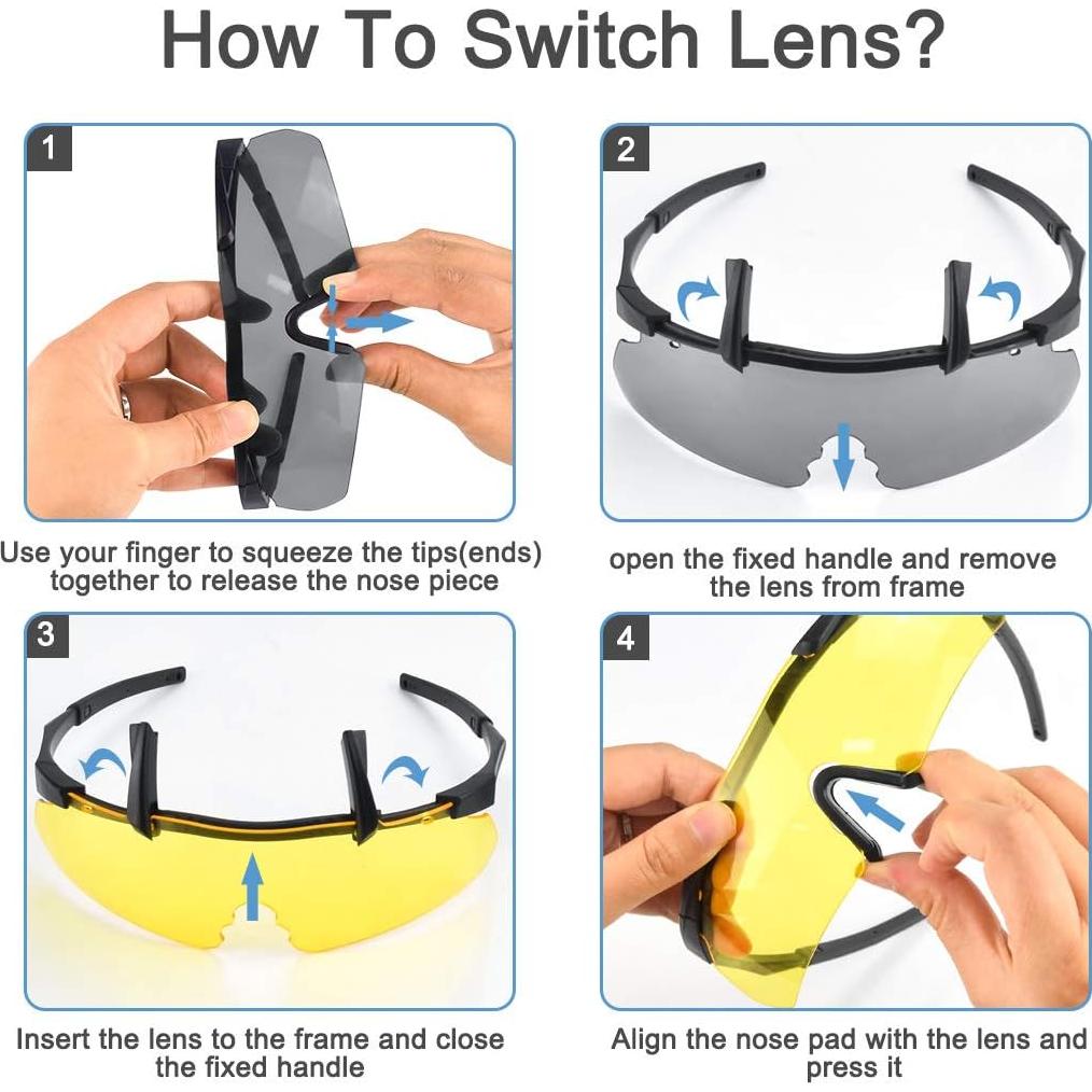 Gafas Tácticas Xaegistac 3 Lentes Intercambiables Unisex