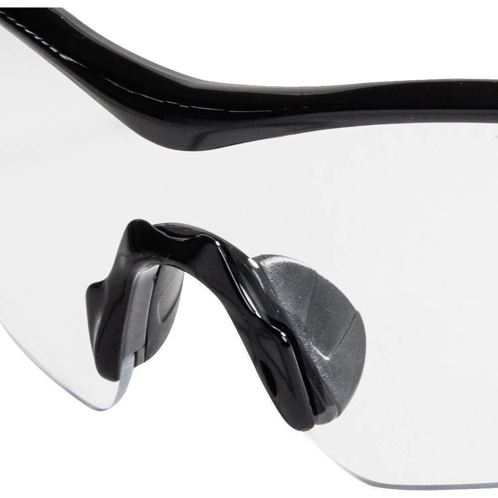Sellstrom Stylish, Sporty, Soft, Slip-Resistant and Anti-Fog Coating Protective Eyewear Safety Glasses, High Impact Optical Correct Wrap Style PC Lens (Clear), Soft Nose Piece (Qty 1), S72100