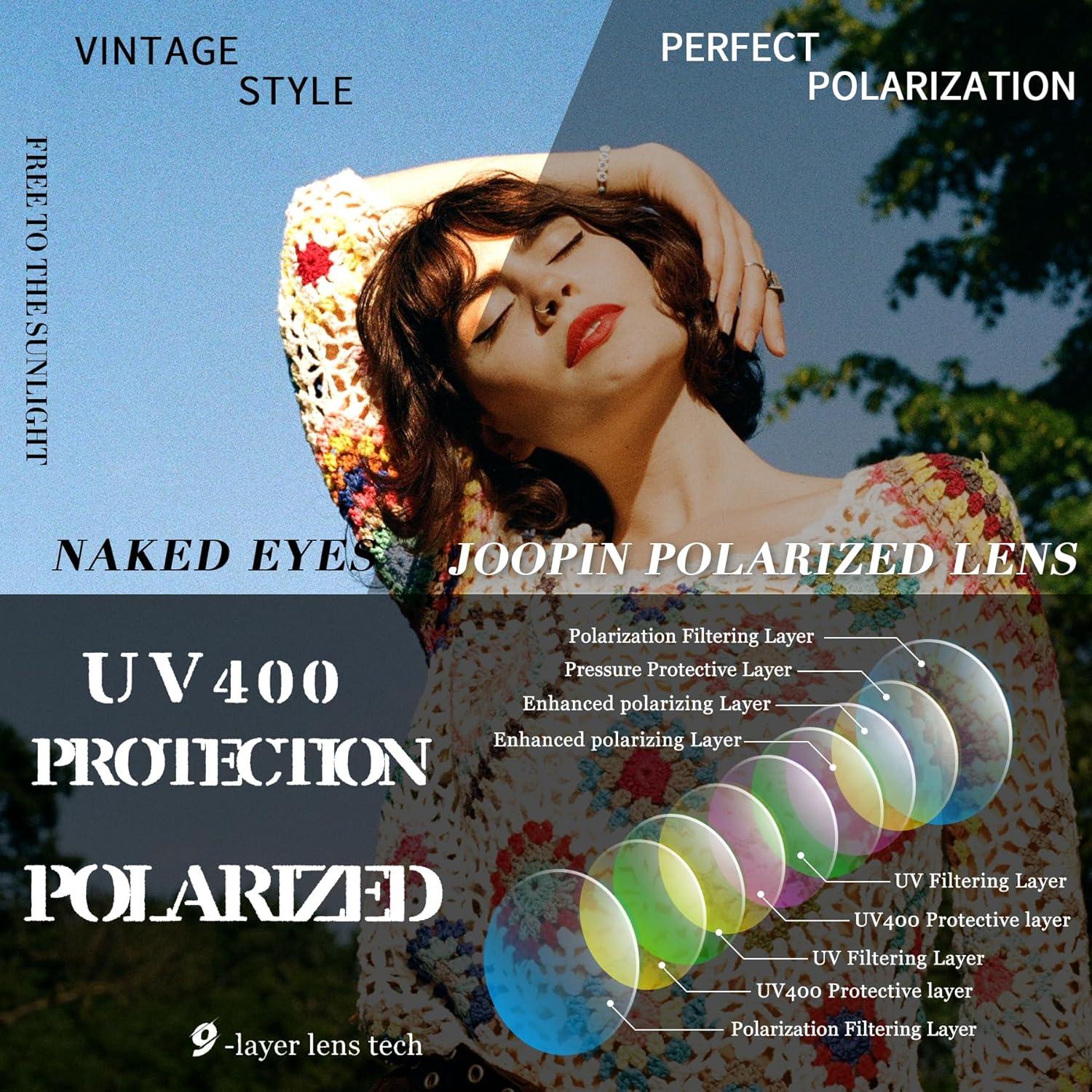 Gafas de sol Joopin ojo de gato polarizadas UV400 rosa