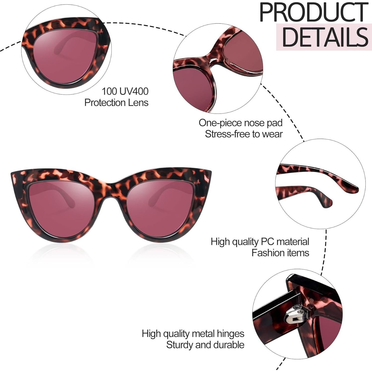 Gafas de sol Joopin ojo de gato polarizadas para mujer