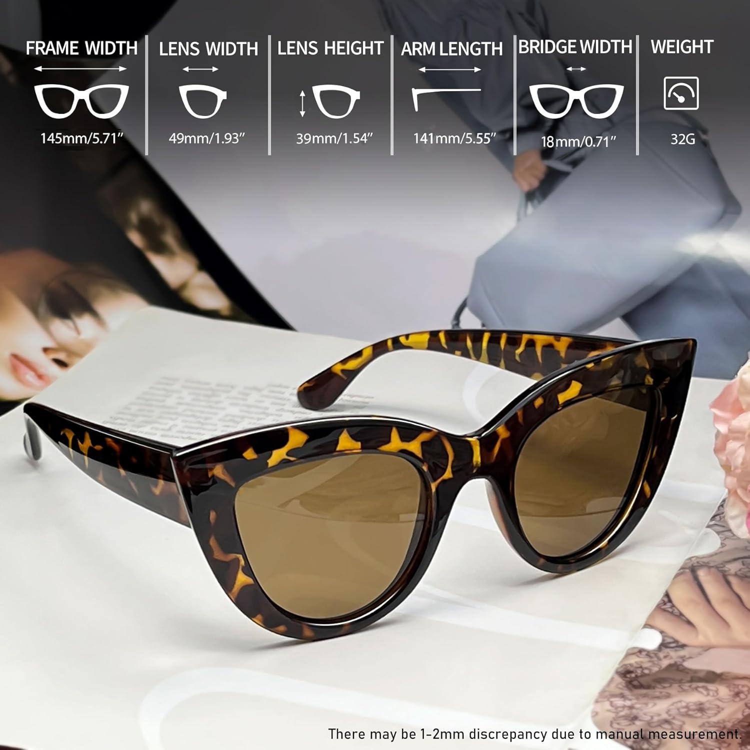 Gafas de sol Joopin ojo de gato polarizadas marrón