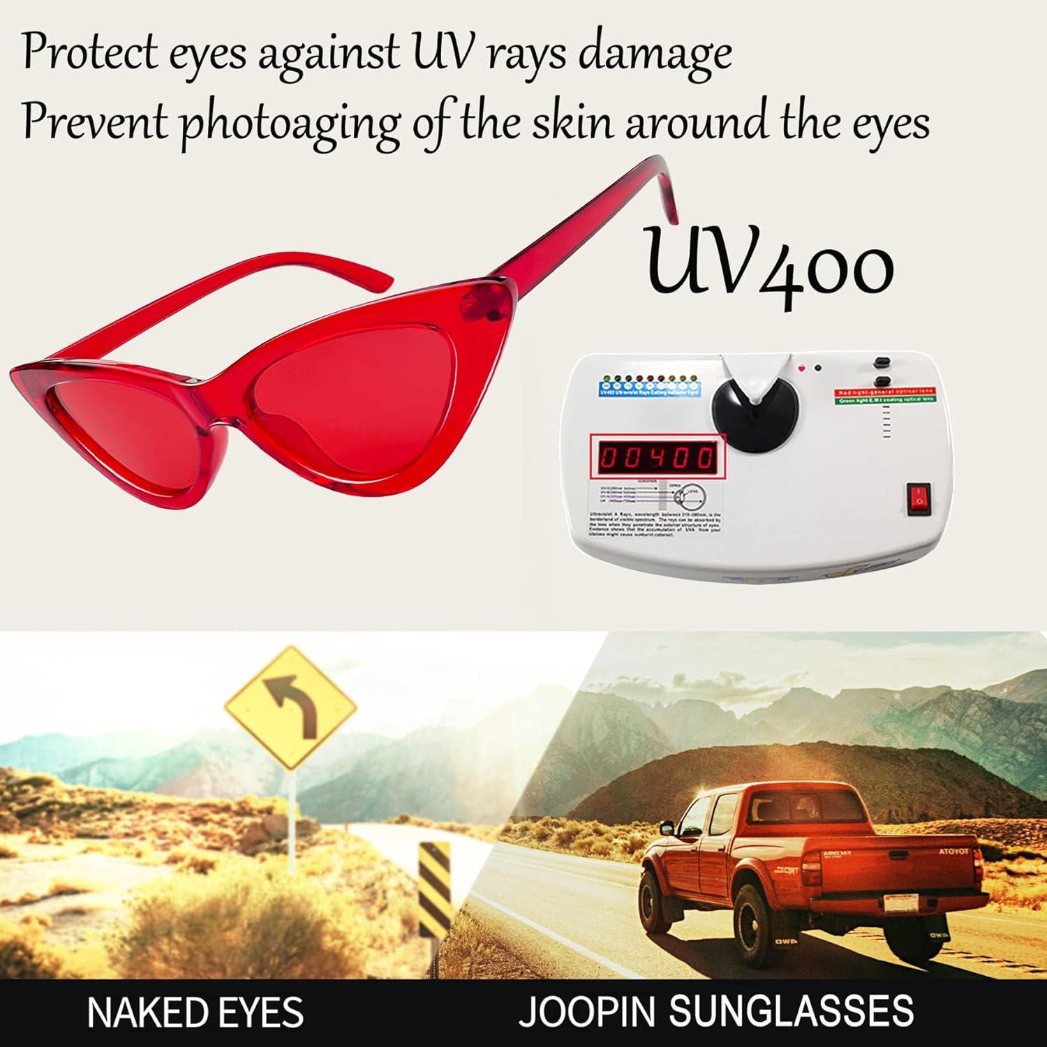 Gafas de sol Joopin ojo de gato rojas UV400 para mujeres