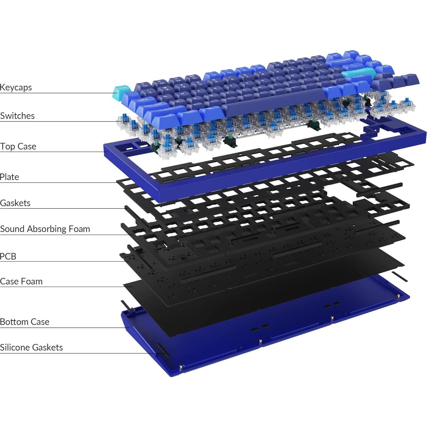 Teclado Mecánico Keychron Q1 RGB 75% Personalizable Azul