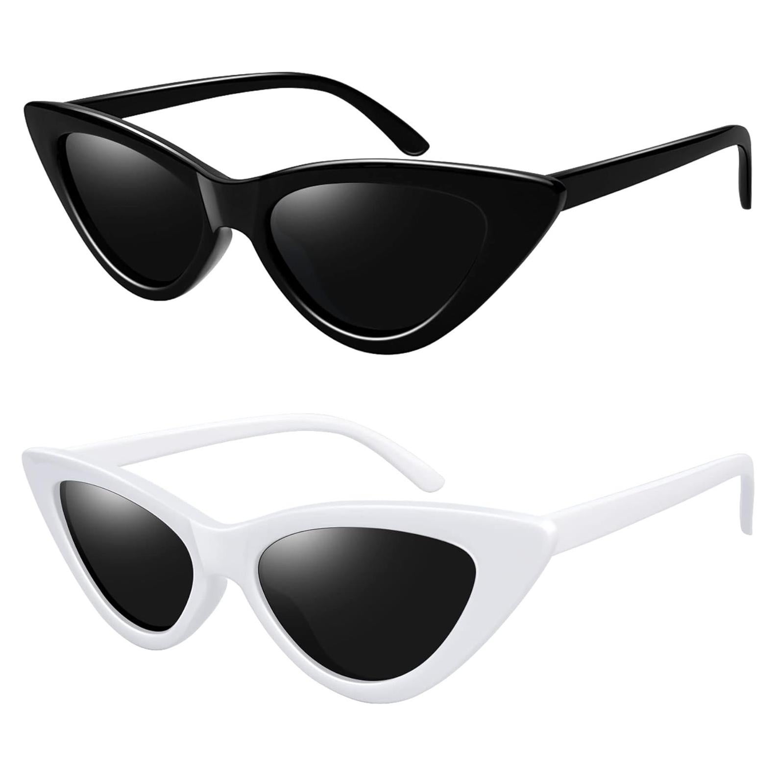 Gafas de sol cat eye Joopin UV400 polarizadas negras y blancas