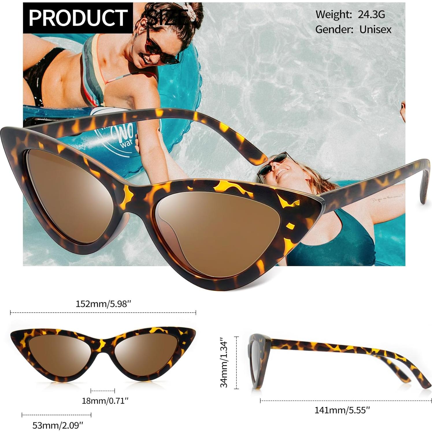 Gafas de sol cat eye Joopin polarizadas UV400 para mujer