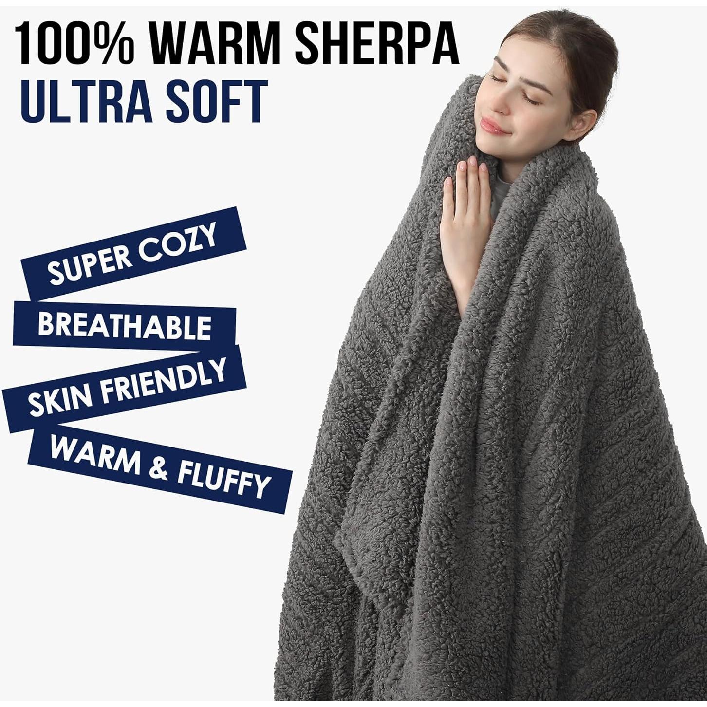 Manta Térmica ESTINGO 50x60 cm 5 Niveles Calor Gris