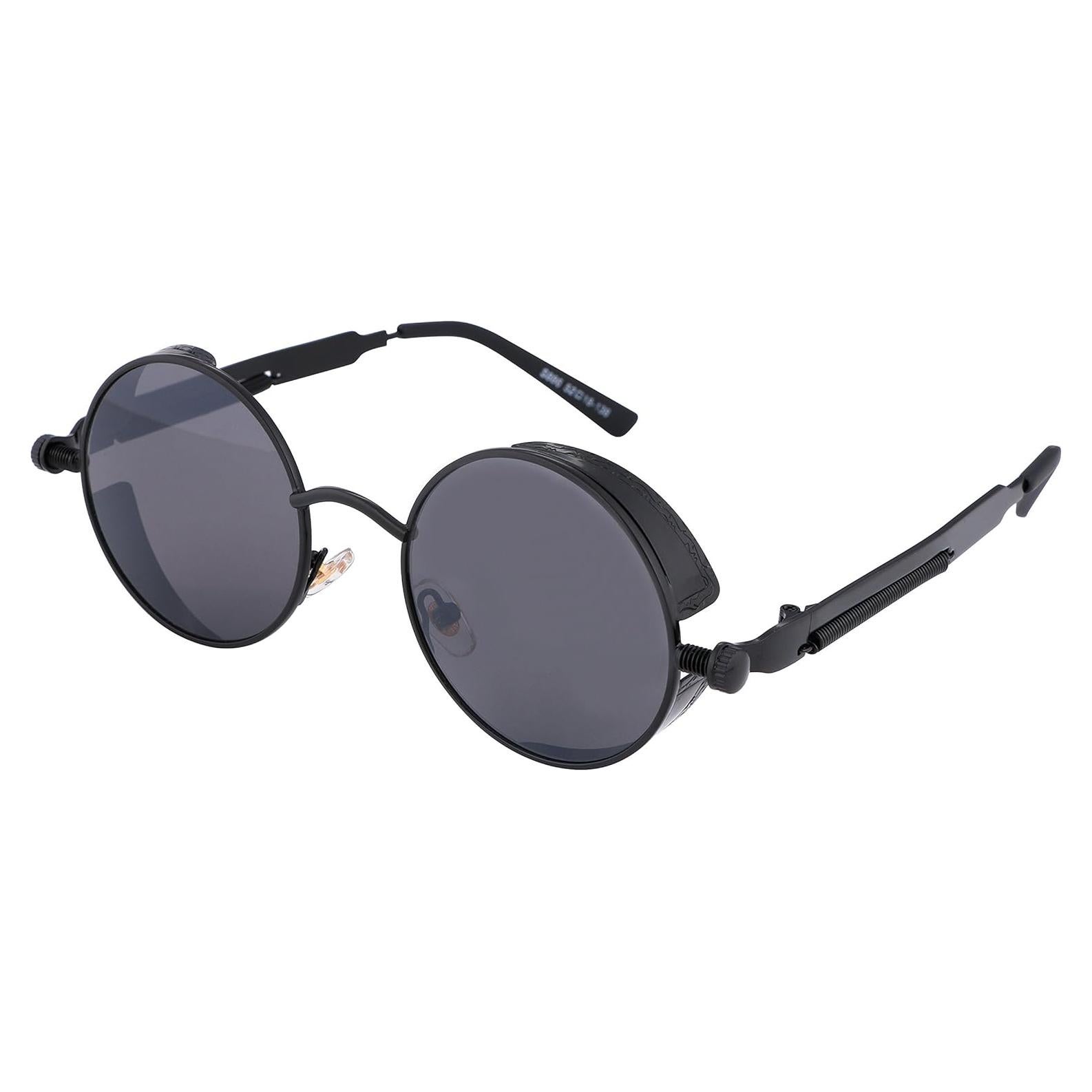 Gafas de Sol Retro Steampunk FEISEDY Metal Redondas 4.83cm