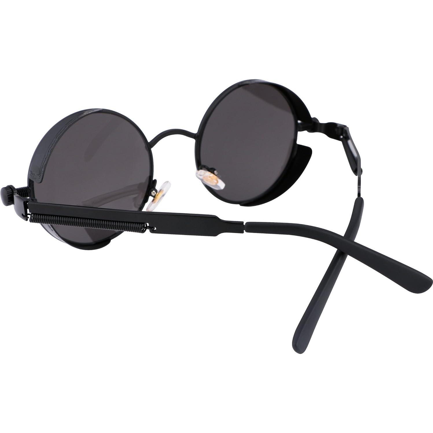 Gafas de Sol Retro Steampunk FEISEDY Metal Redondas 4.83cm