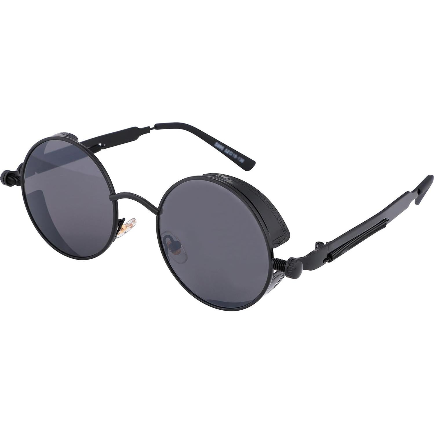 Gafas de Sol Retro Steampunk FEISEDY Metal Redondas 4.83cm