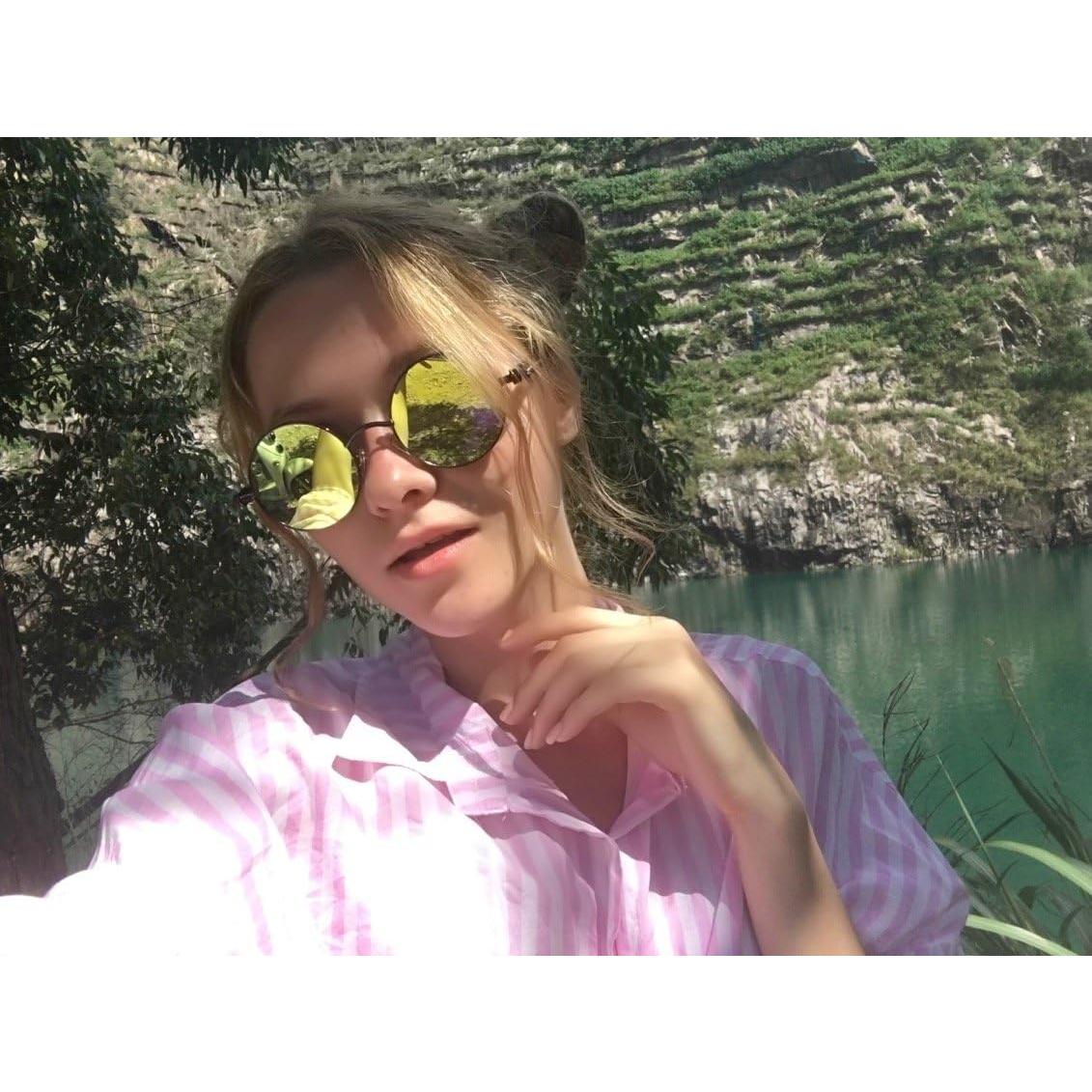 Gafas de Sol Retro Steampunk FEISEDY Bronce Verde 4.83 cm