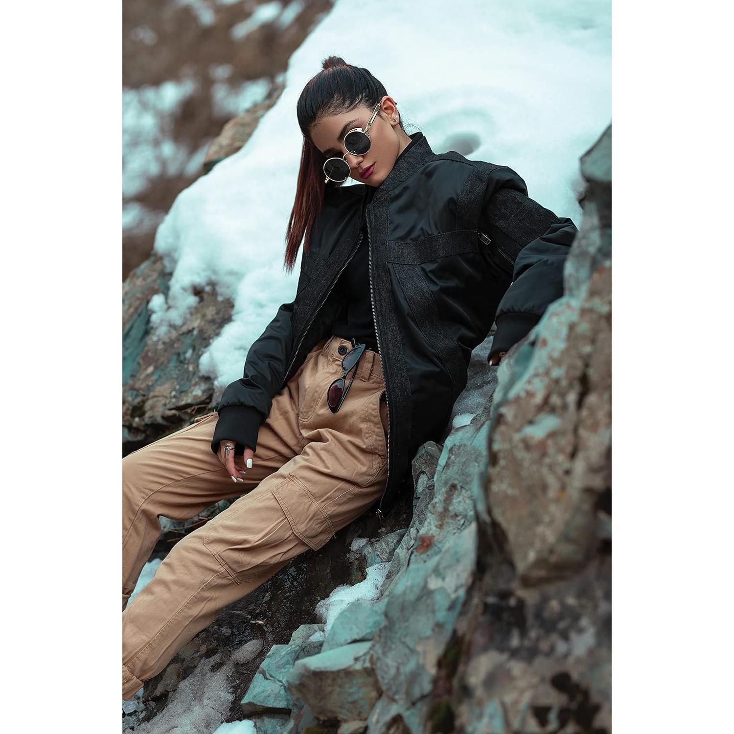 Gafas de Sol Retro Steampunk FEISEDY Oro/Gris 4.83 cm