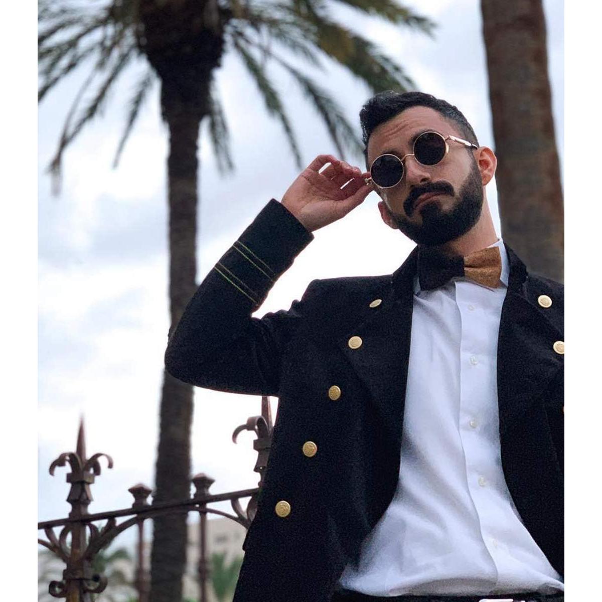 Gafas de Sol Retro Steampunk FEISEDY Oro/Gris 4.83 cm