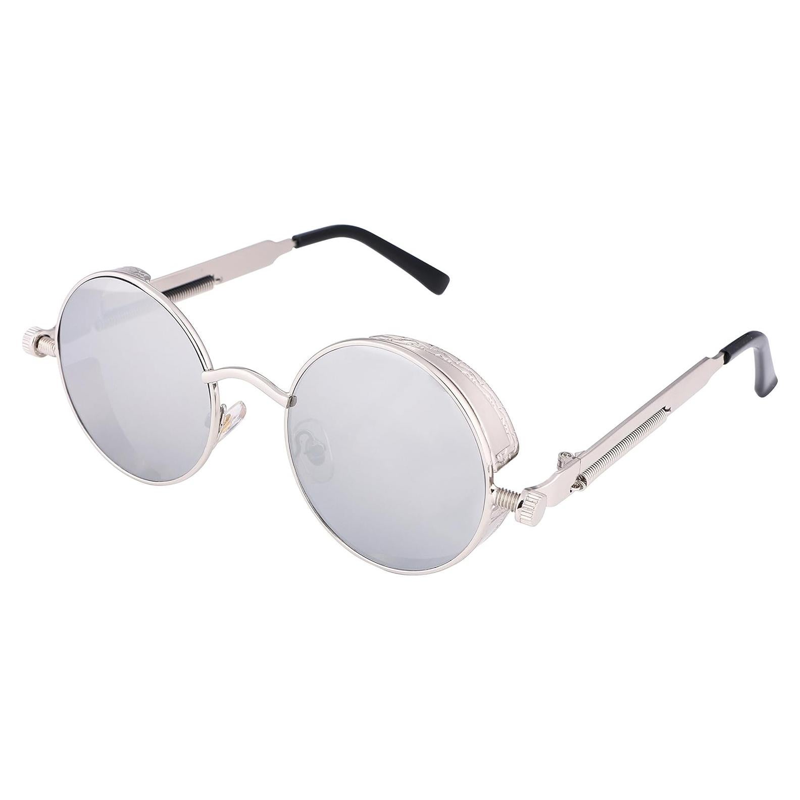 Gafas de Sol Retro Steampunk FEISEDY Modelo B1857 Plata
