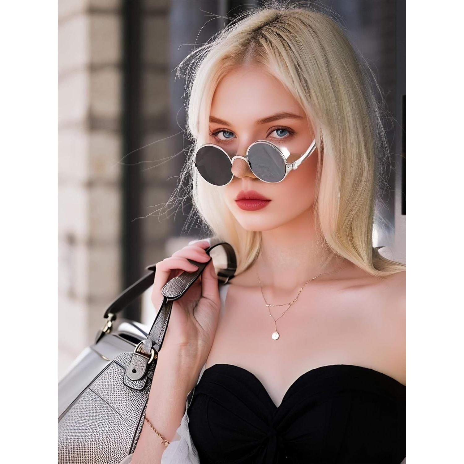 Gafas de Sol Retro Steampunk FEISEDY Modelo B1857 Plata