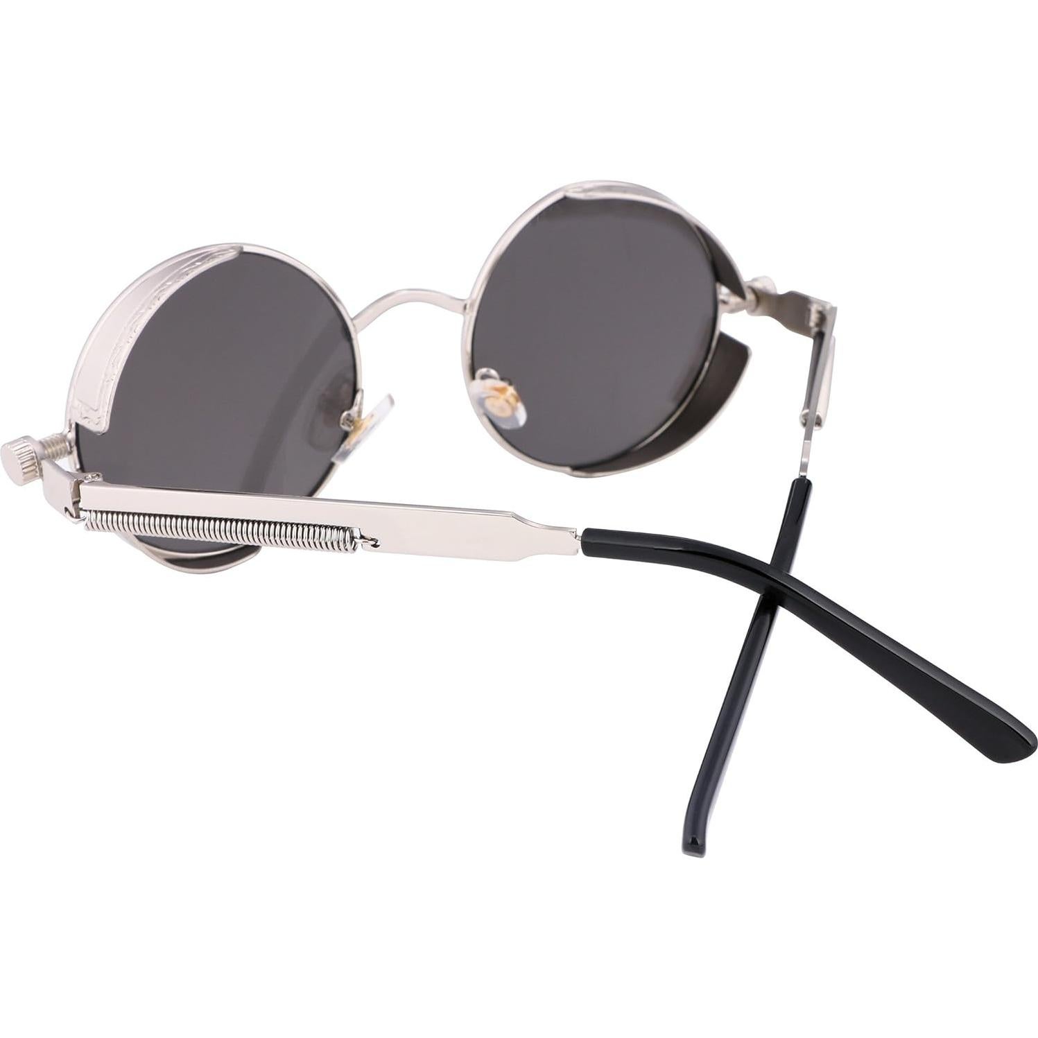 Gafas de Sol Retro Steampunk FEISEDY Modelo B1857 Plata
