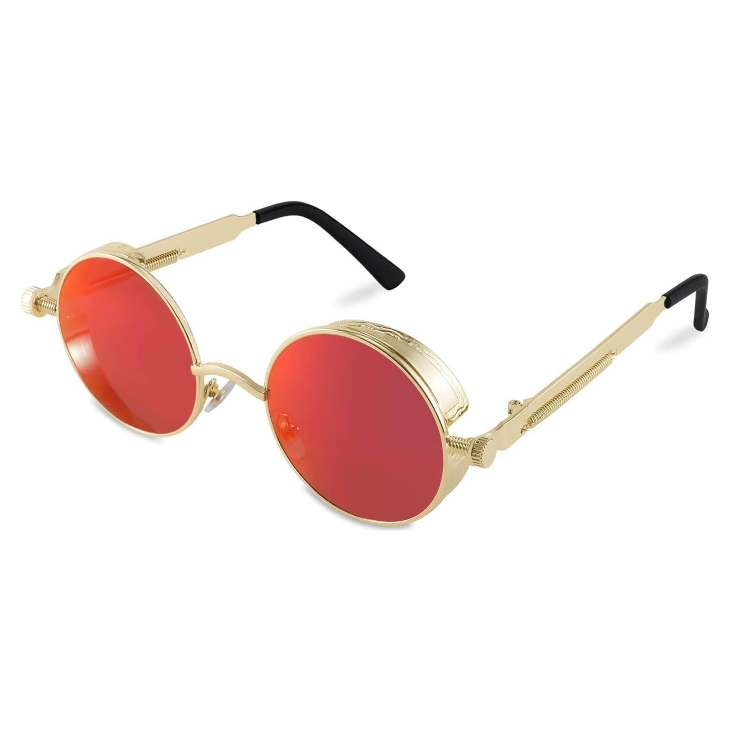 Gafas de Sol FEISEDY Steampunk Metal Redondas UV400