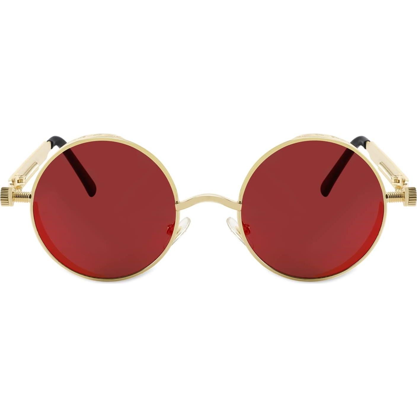 Gafas de Sol FEISEDY Steampunk Metal Redondas UV400