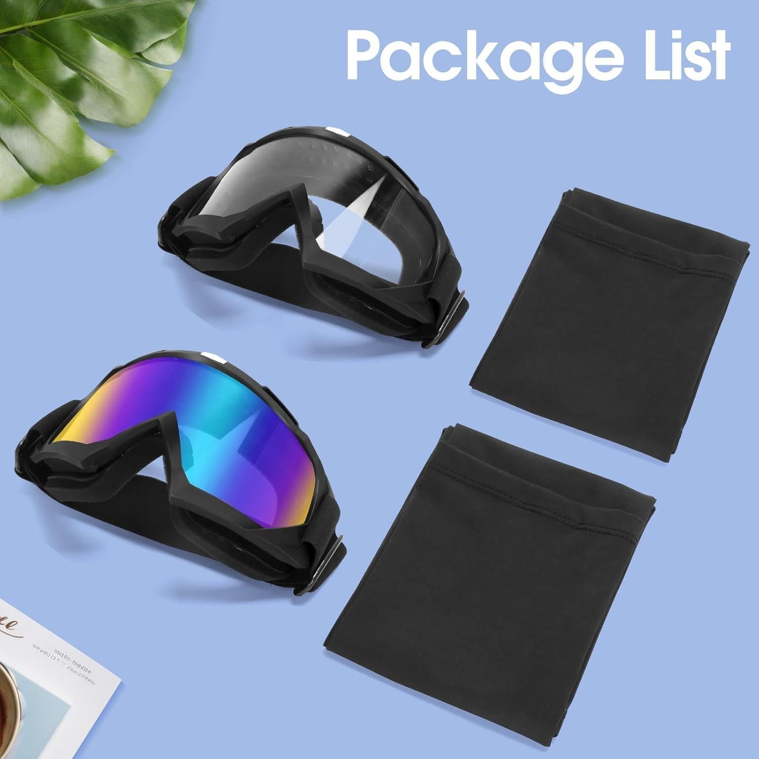 Gafas de Motocicleta Lievermo 2 Paquete ATV Off-Road