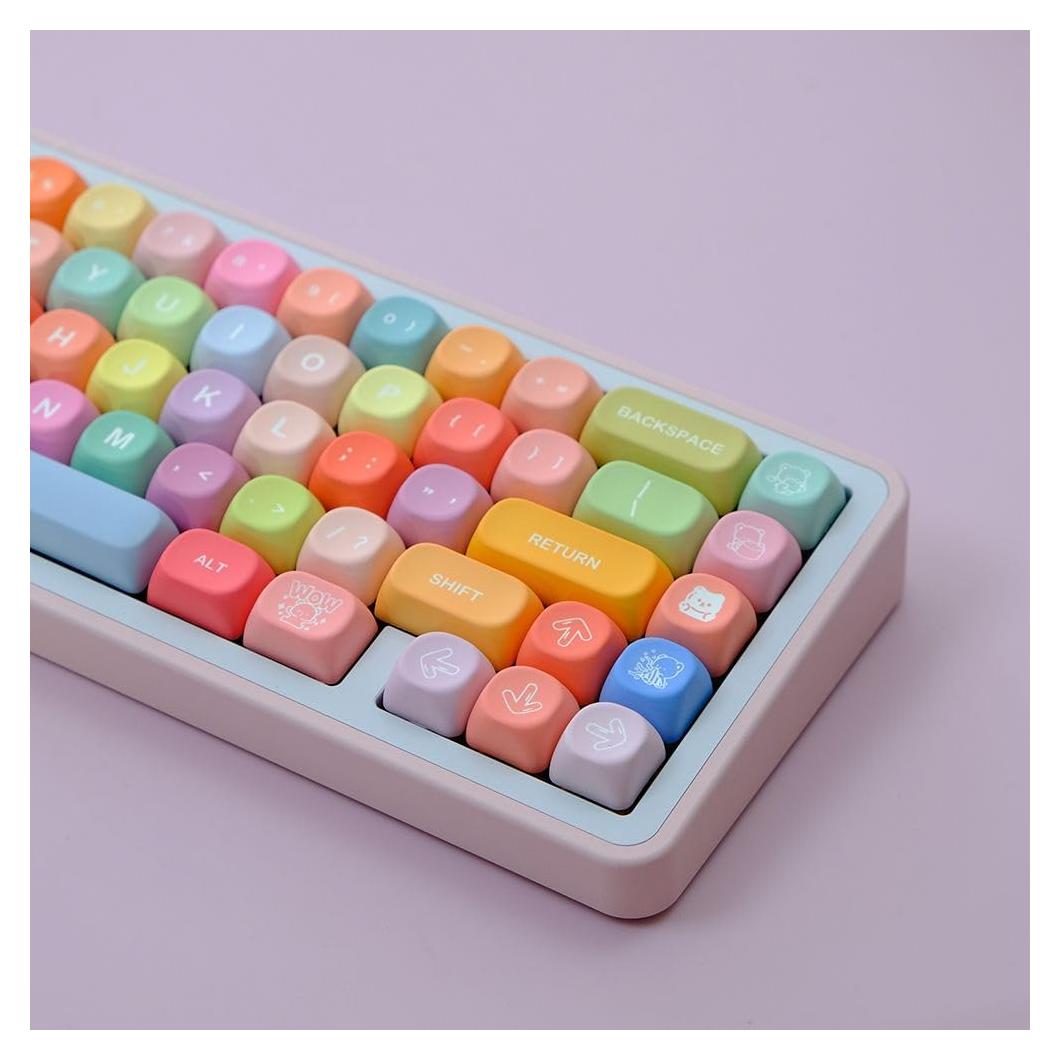 Juego de Teclas Redondas MOA Gummy Bear PBT para Teclado Mecánico