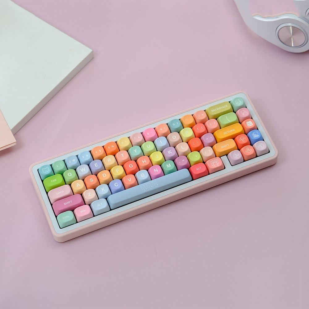 Juego de Teclas Redondas MOA Gummy Bear PBT para Teclado Mecánico