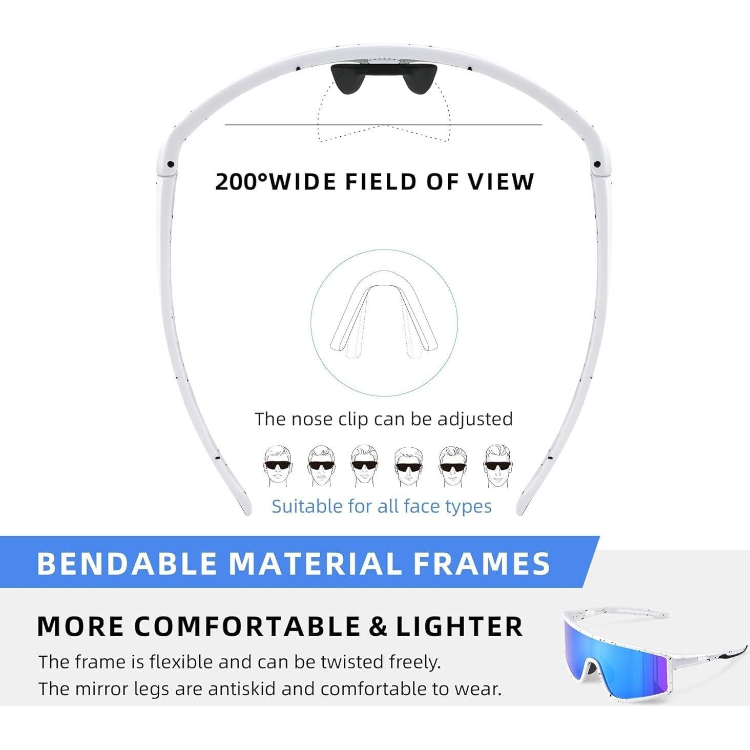 Gafas de sol deportivas Kegrimi para senderismo UV400