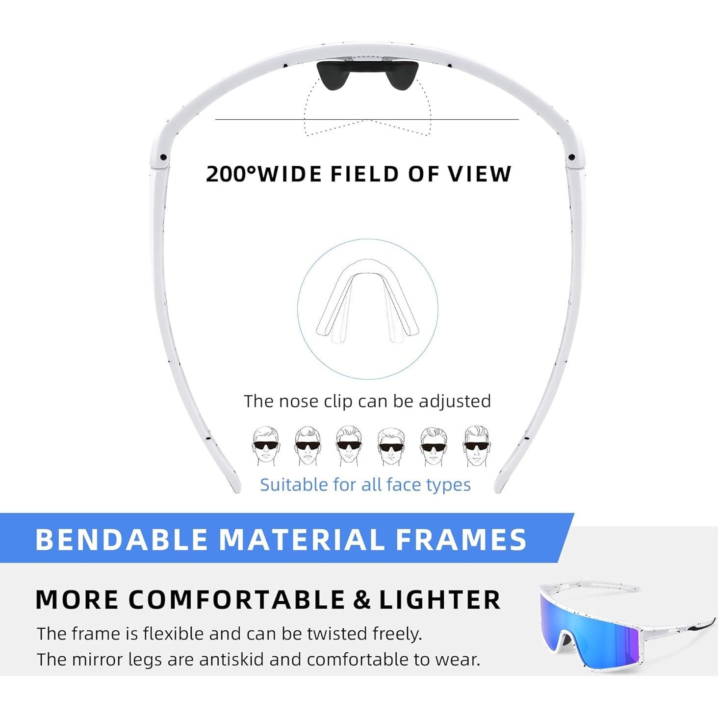 Gafas de sol deportivas Kegrimi UV400 para béisbol y ciclismo
