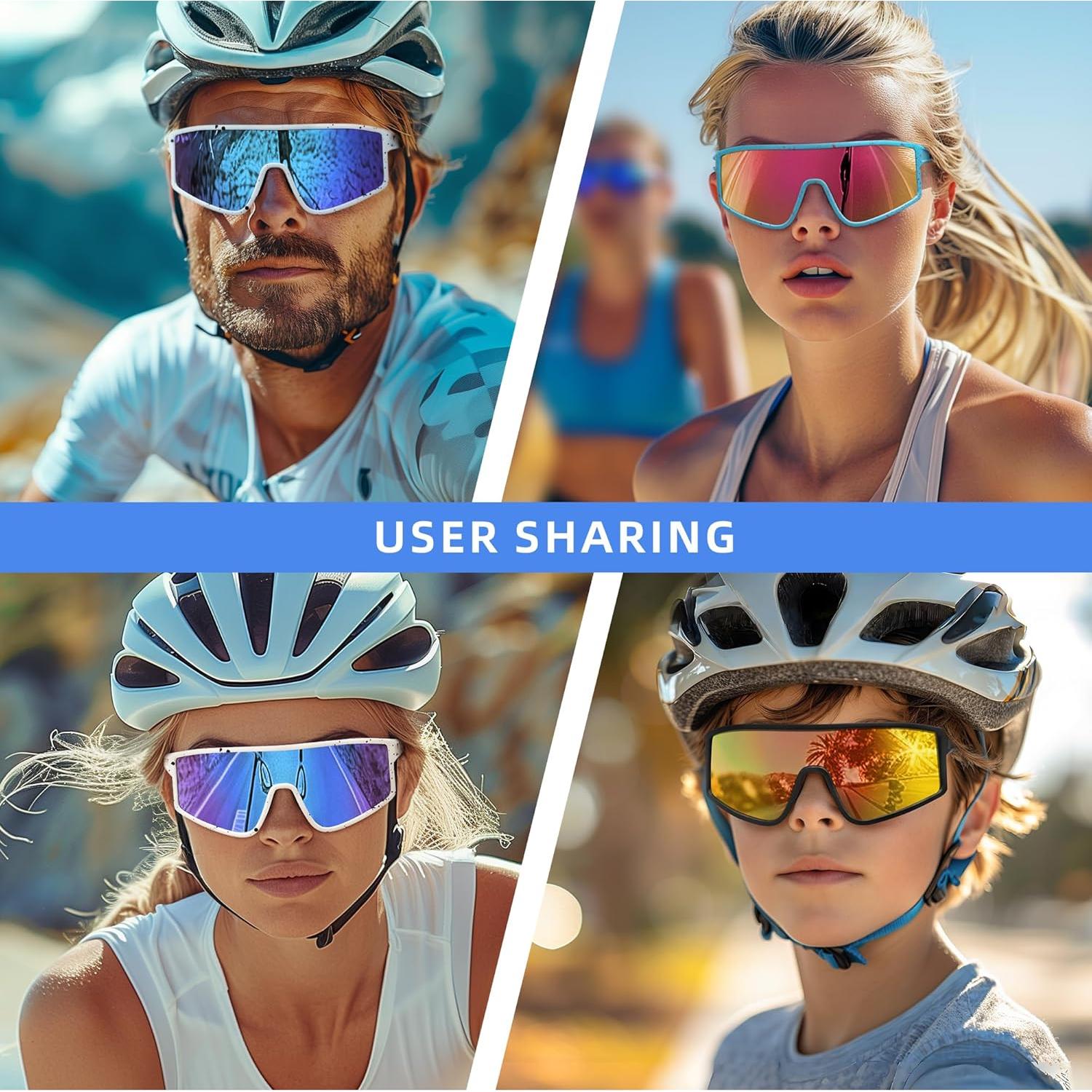 Gafas de sol deportivas Kegrimi UV400 para correr y ciclismo