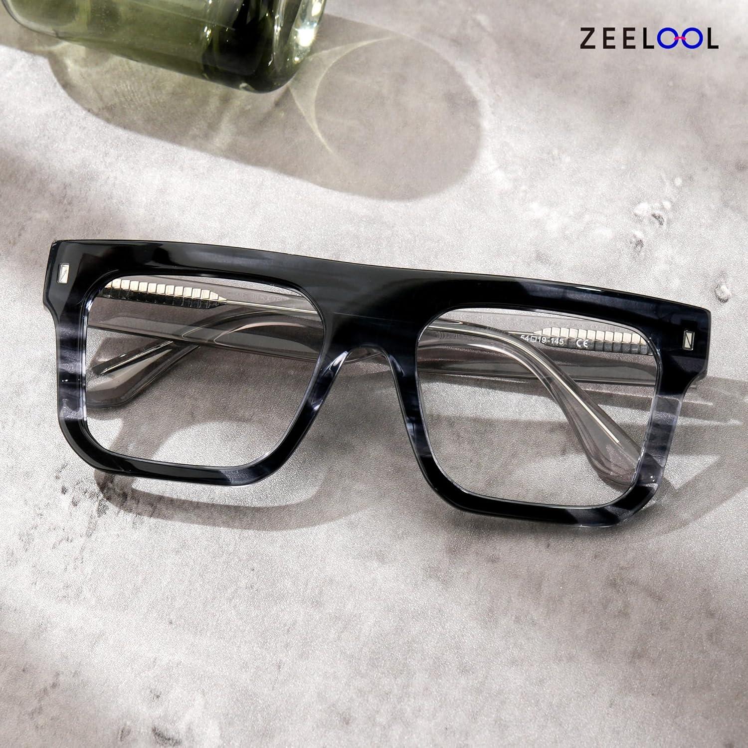 Montura Gafas Aviador Zeelool Lente Clara Hombres