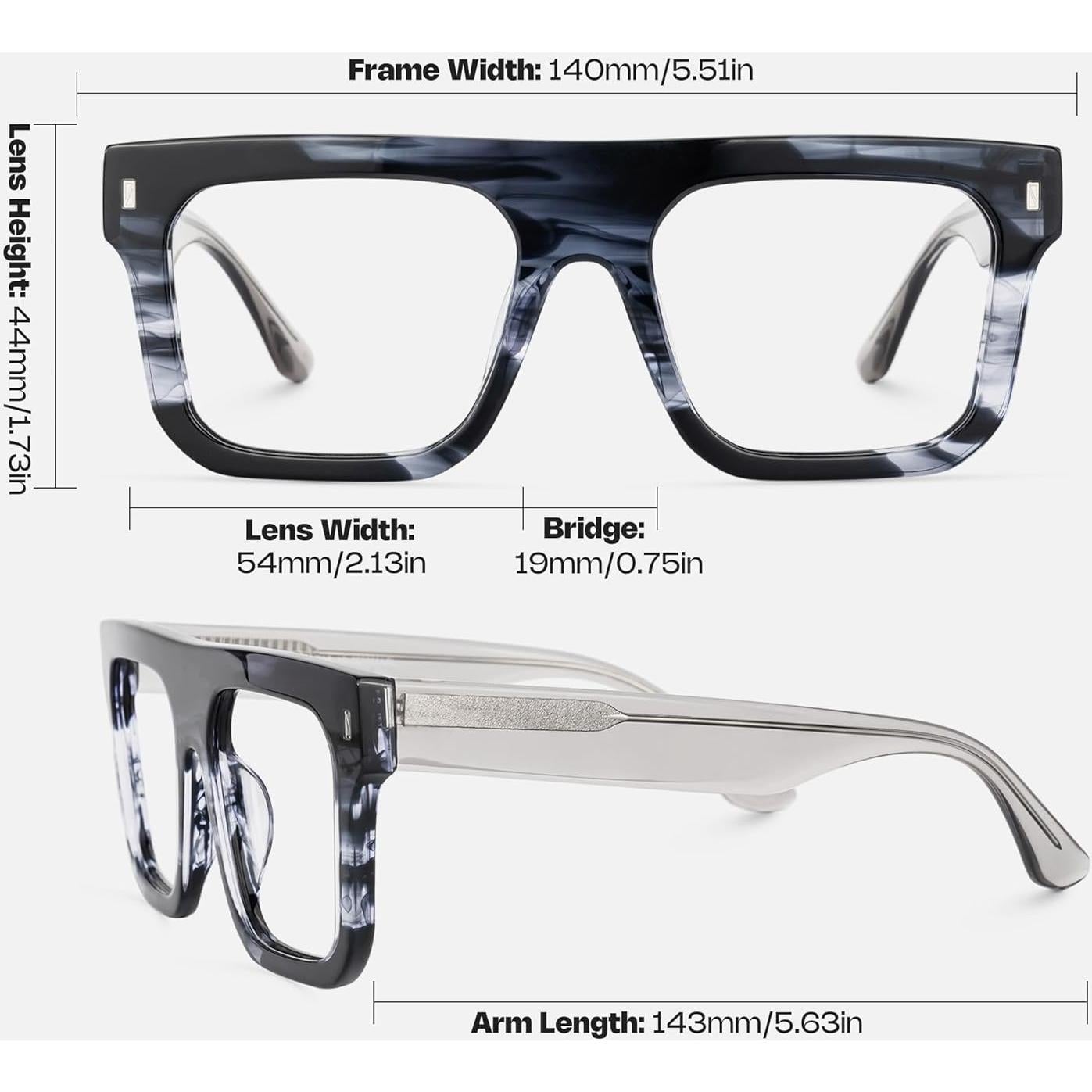 Montura Gafas Aviador Zeelool Lente Clara Hombres