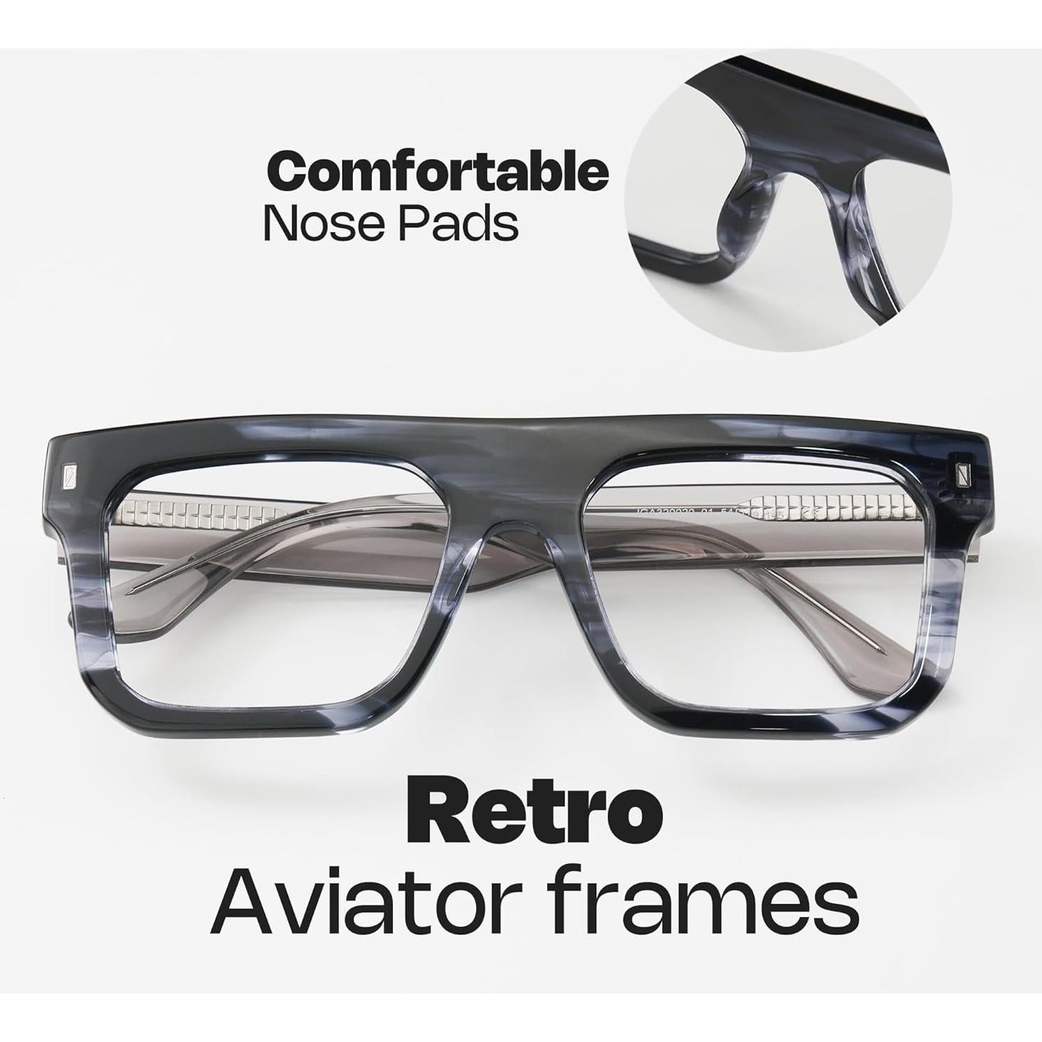 Montura Gafas Aviador Zeelool Lente Clara Hombres