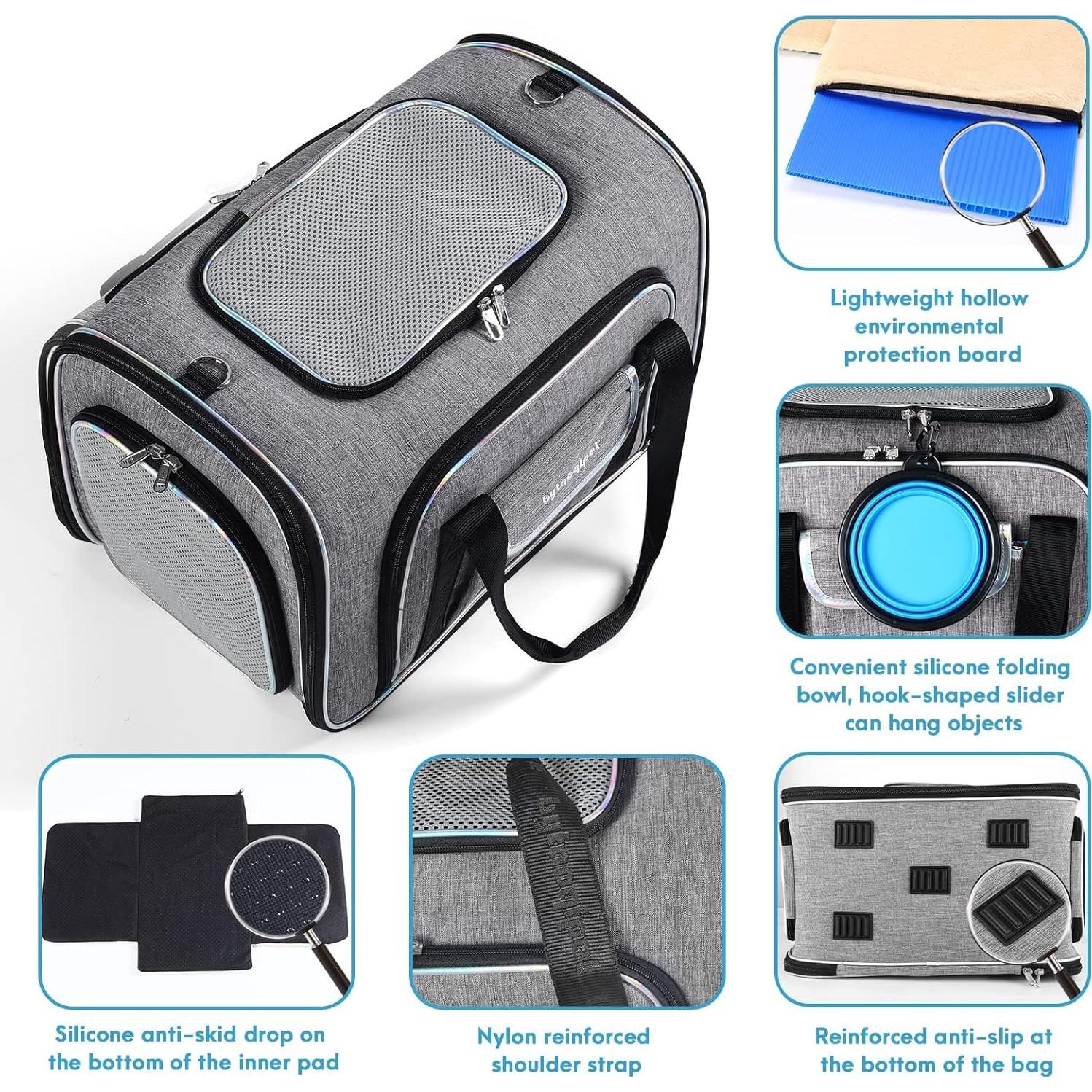 Bolsa de Viaje Expandible para Gatos bytaoqipet 45.72x27.94x29.21cm