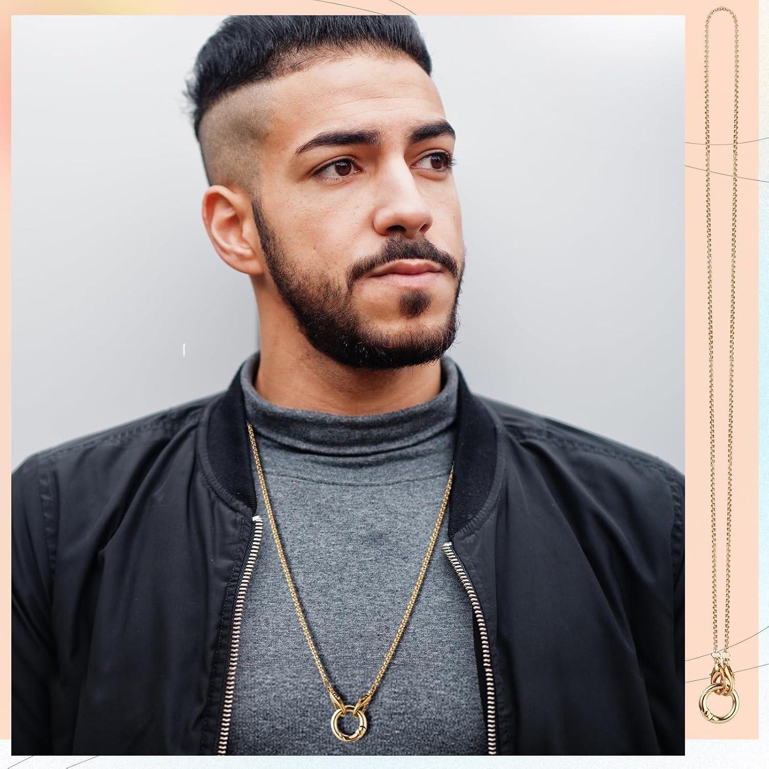 Geyoga Soporte de Gafas 2-en-1 Dorado 6 Pcs Collar