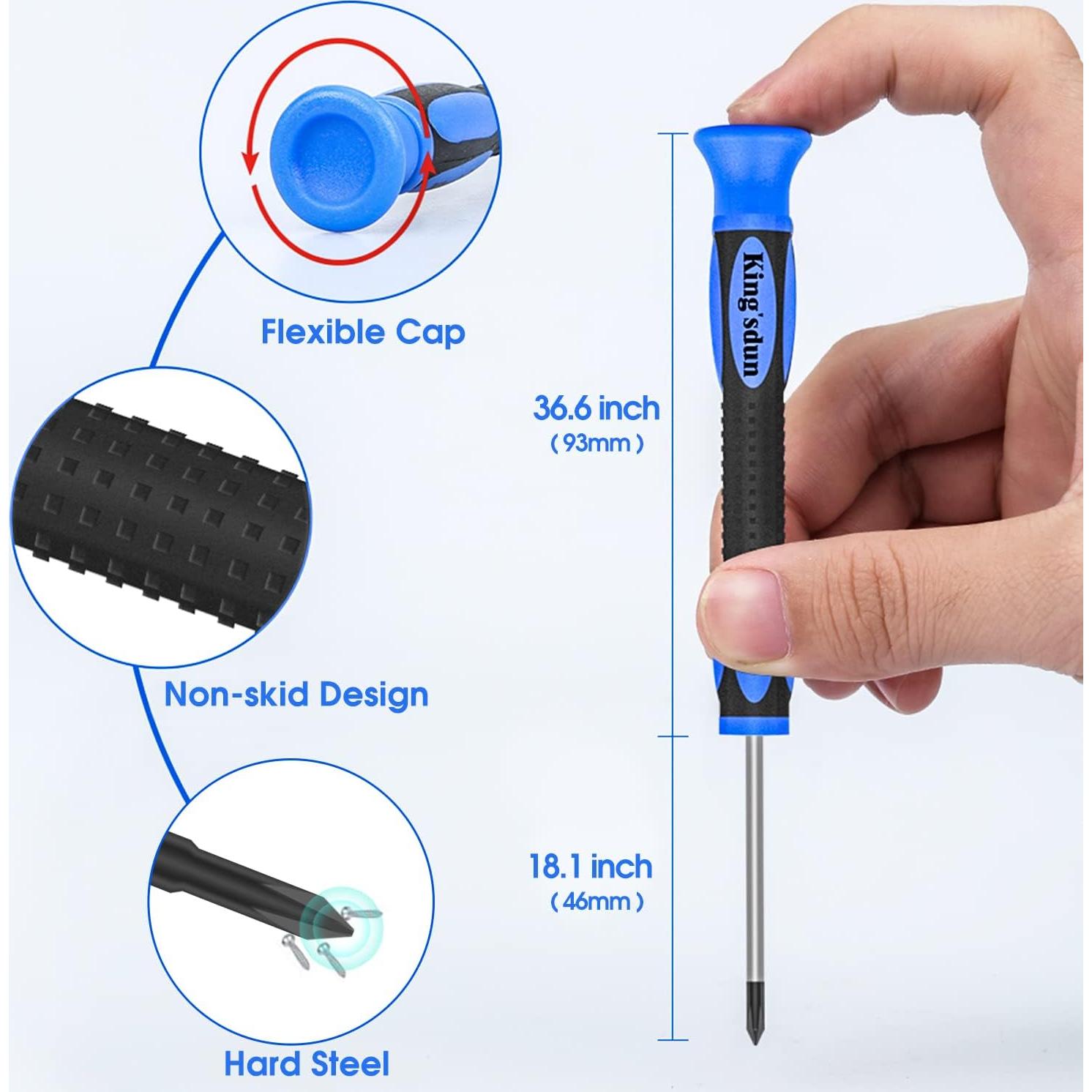 Kit de Reparación de Gafas Kingsdun con 1200 Tornillos