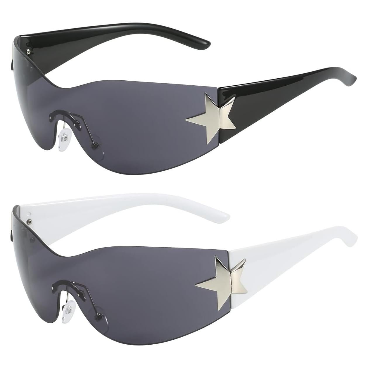 Gafas de sol Y2K Trendy sin montura para hombres y mujeres