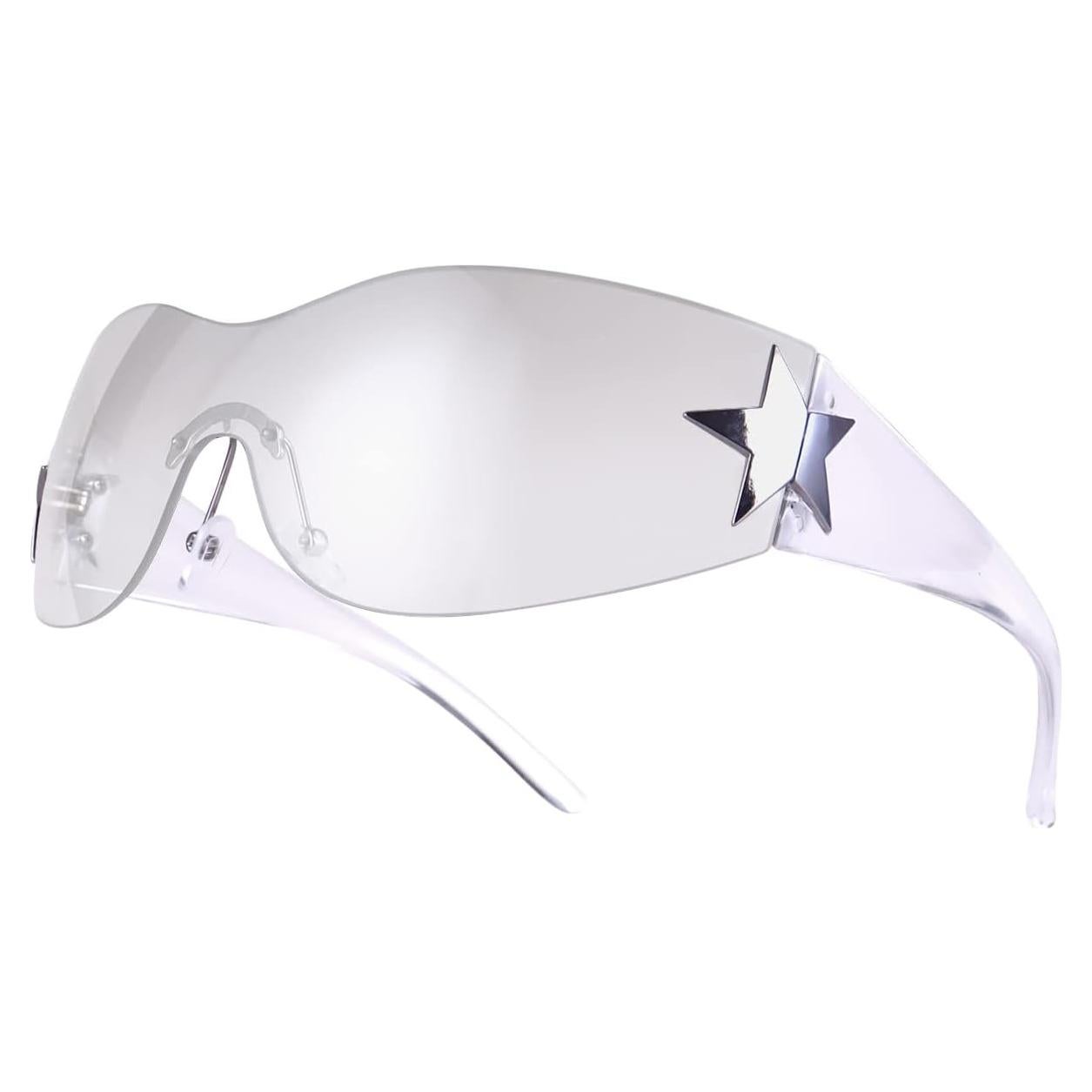 Gafas de sol Y2K Trendy para hombres y mujeres sin montura