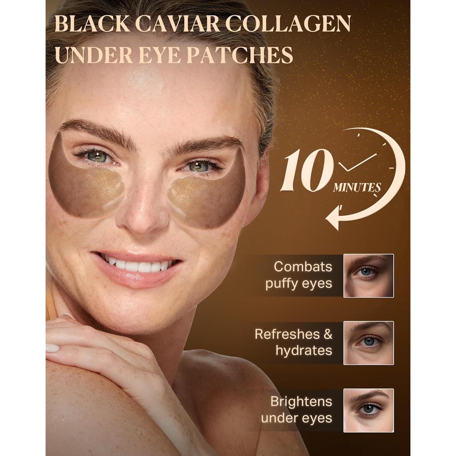 Parches para Ojos Hidratantes Depology Caviar Negro 30 Pares