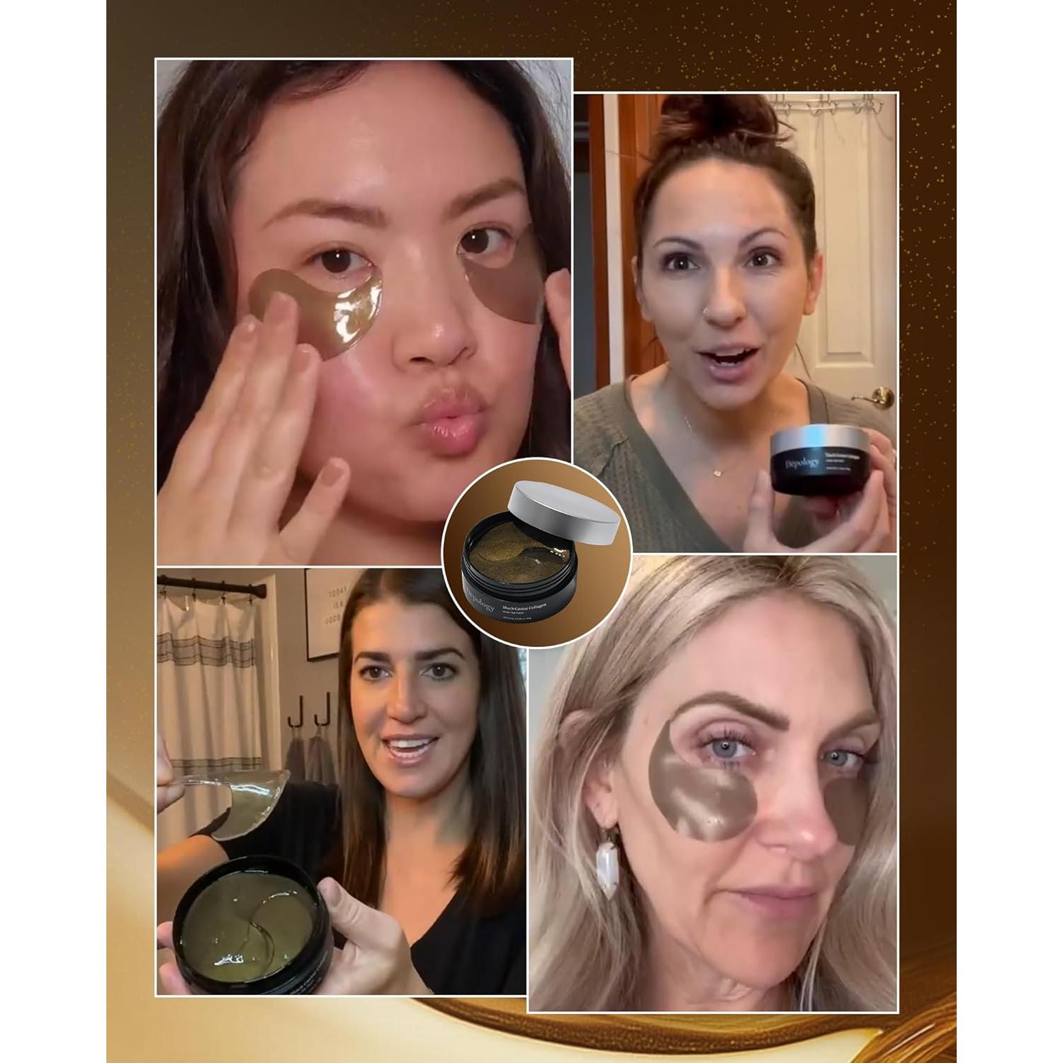 Parches para Ojos Hidratantes Depology Caviar Negro 30 Pares