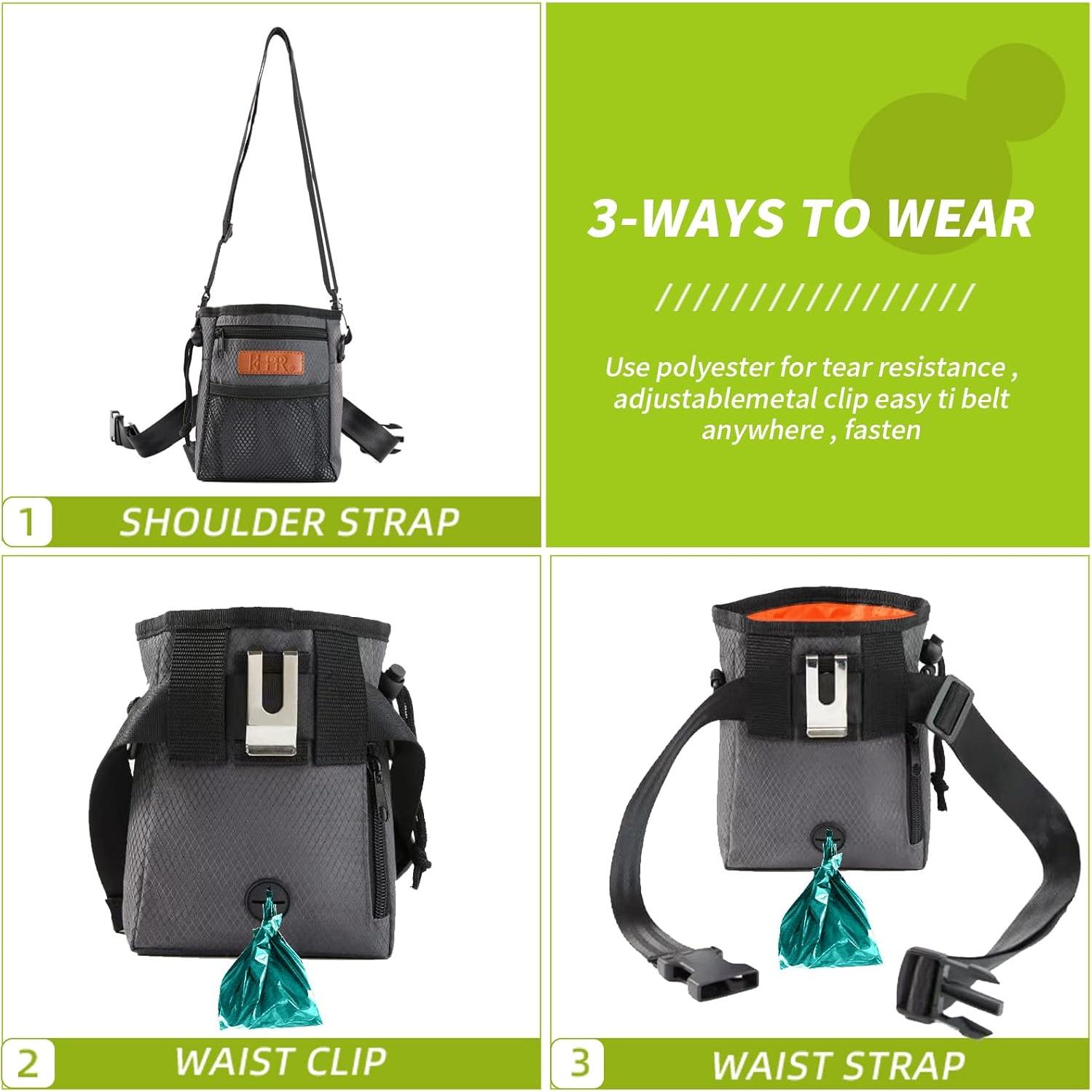 Bolsa de Entrenamiento para Perros KHPR Gris con Tazón