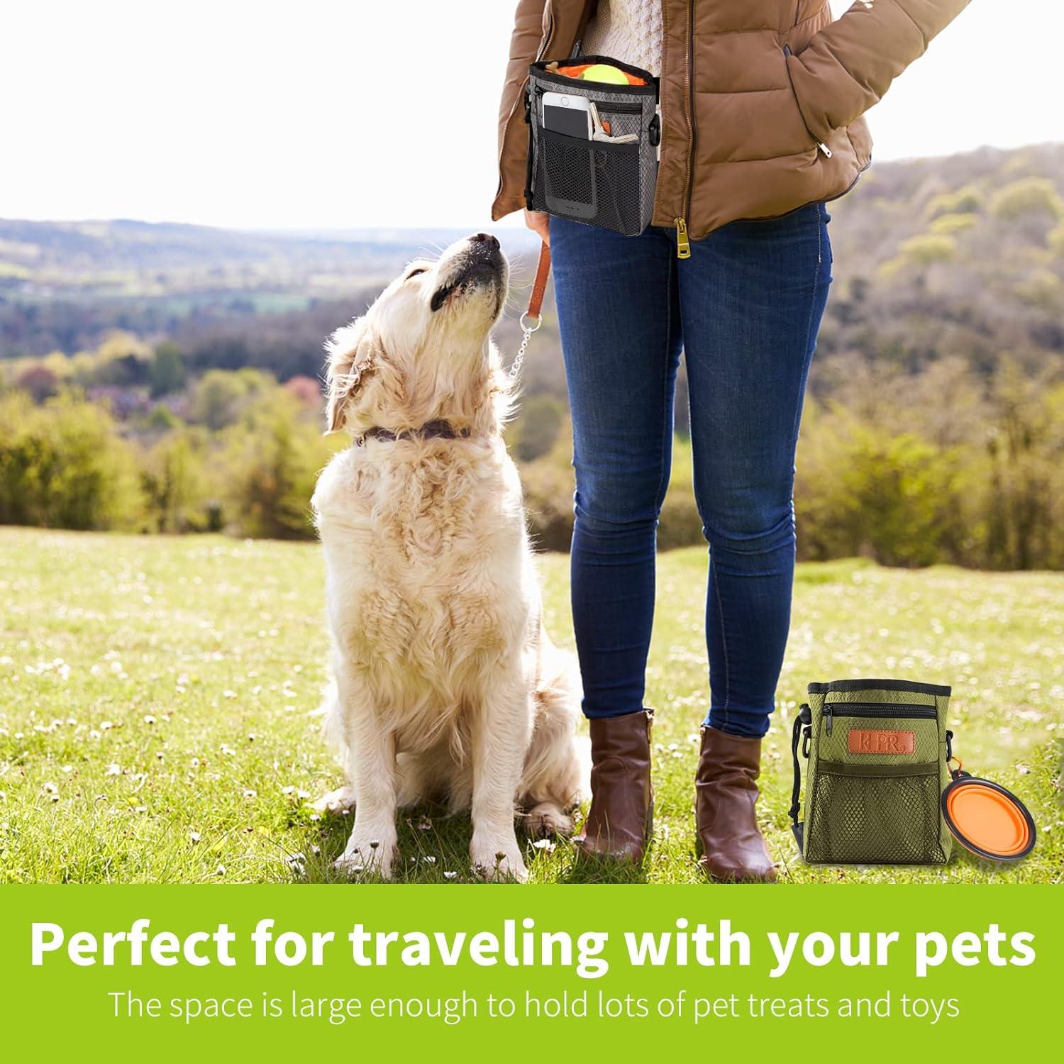 Bolsa de Entrenamiento para Perros KHPR Gris con Tazón