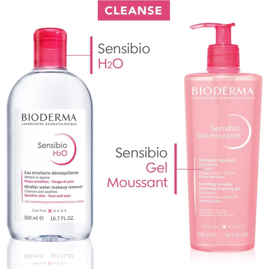 Agua Micelar Bioderma Sensibio 493 ml Limpiador Facial