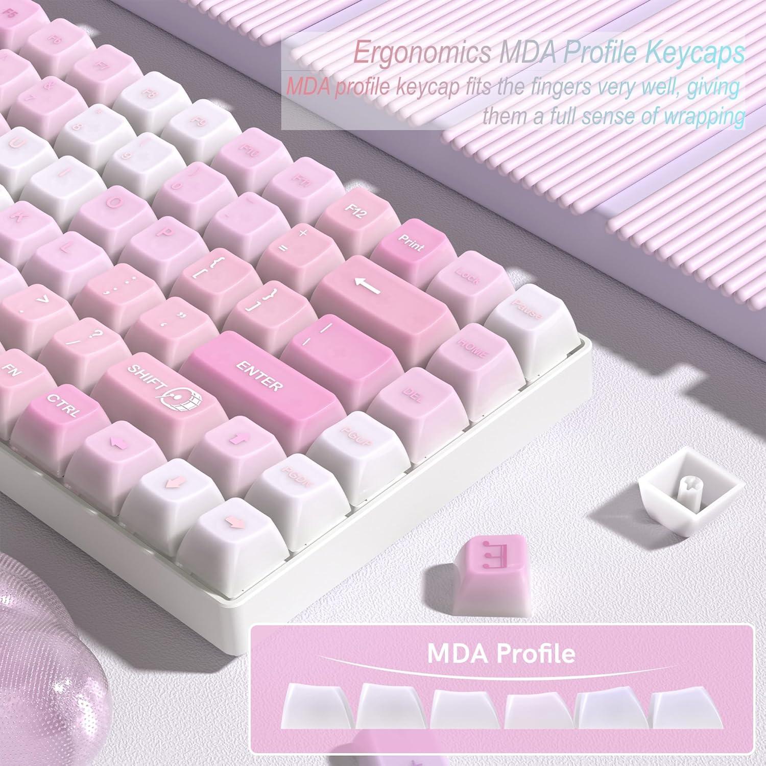 Teclas mecánicas Womier Jelly MDA - 115 teclas RGB semi-transparentes