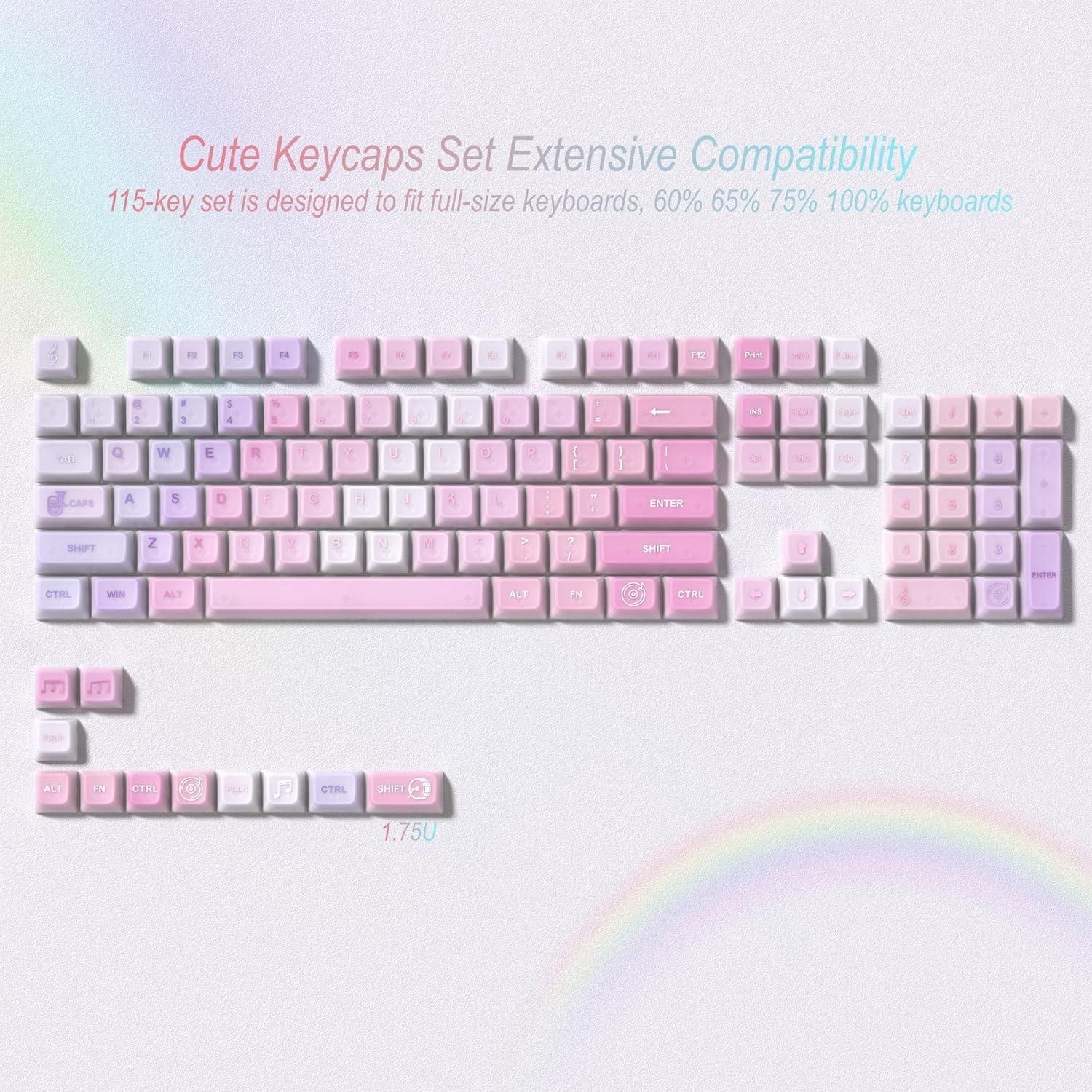 Teclas mecánicas Womier Jelly MDA - 115 teclas RGB semi-transparentes