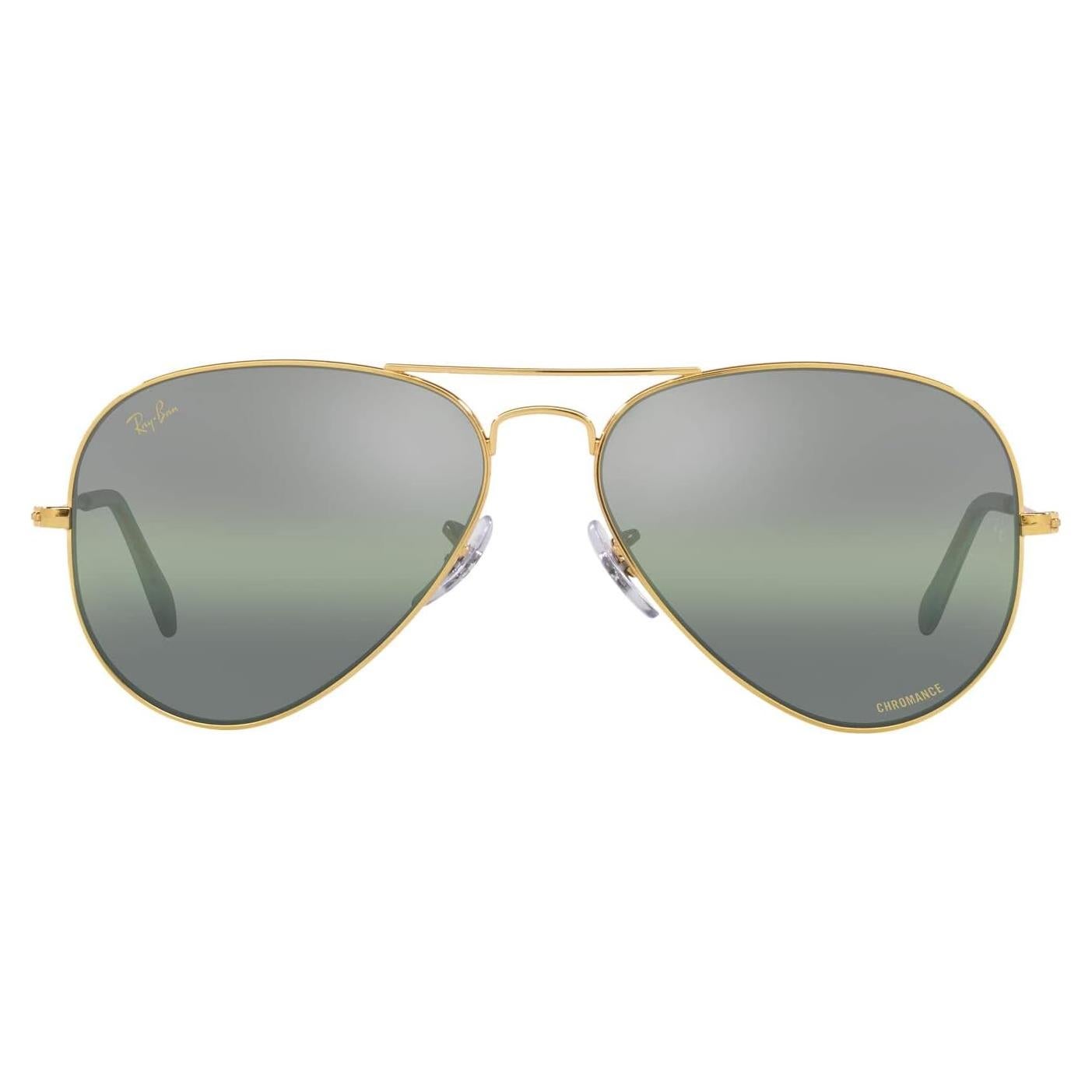 Gafas de Sol Ray-Ban Aviador Polarizadas 55mm Oro Verde