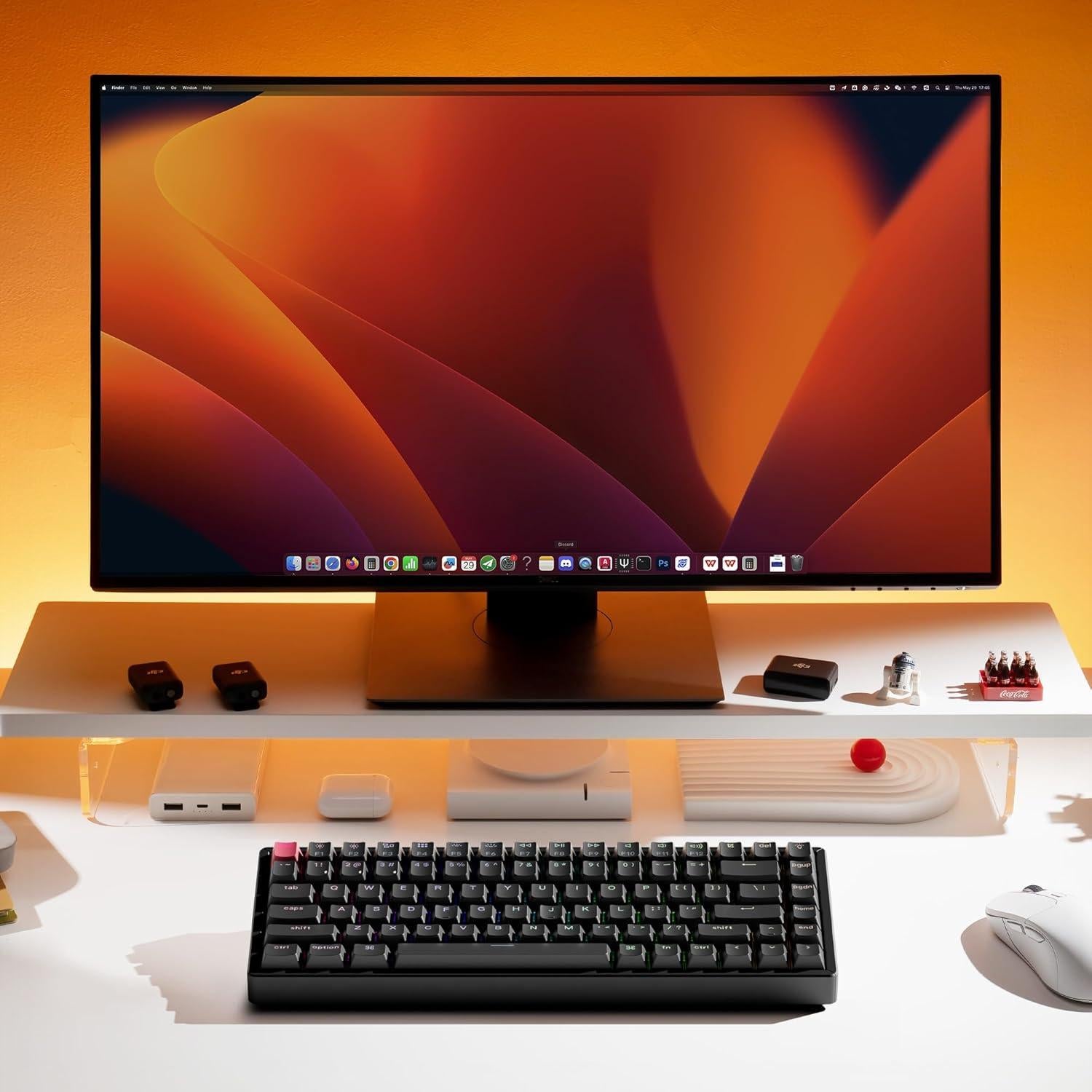 Teclado Mecánico Inalámbrico Keychron K2 75% Rojo RGB PBT